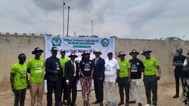 AIA4OneHealth team and Ogun State officials at the surveillance system launch ceremony.