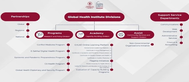 Global Health Institute, American University of Beirut – divisions overview slide